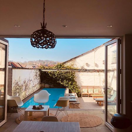 Karaktervolle Woning Met Zwembad Te Ronse Villa Luaran gambar